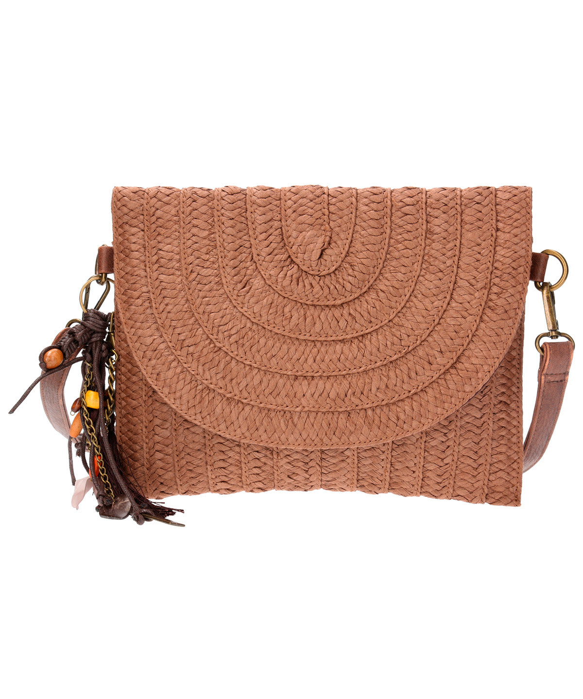 Cartera Cross M Ferro Raffia Brown Mujer 1