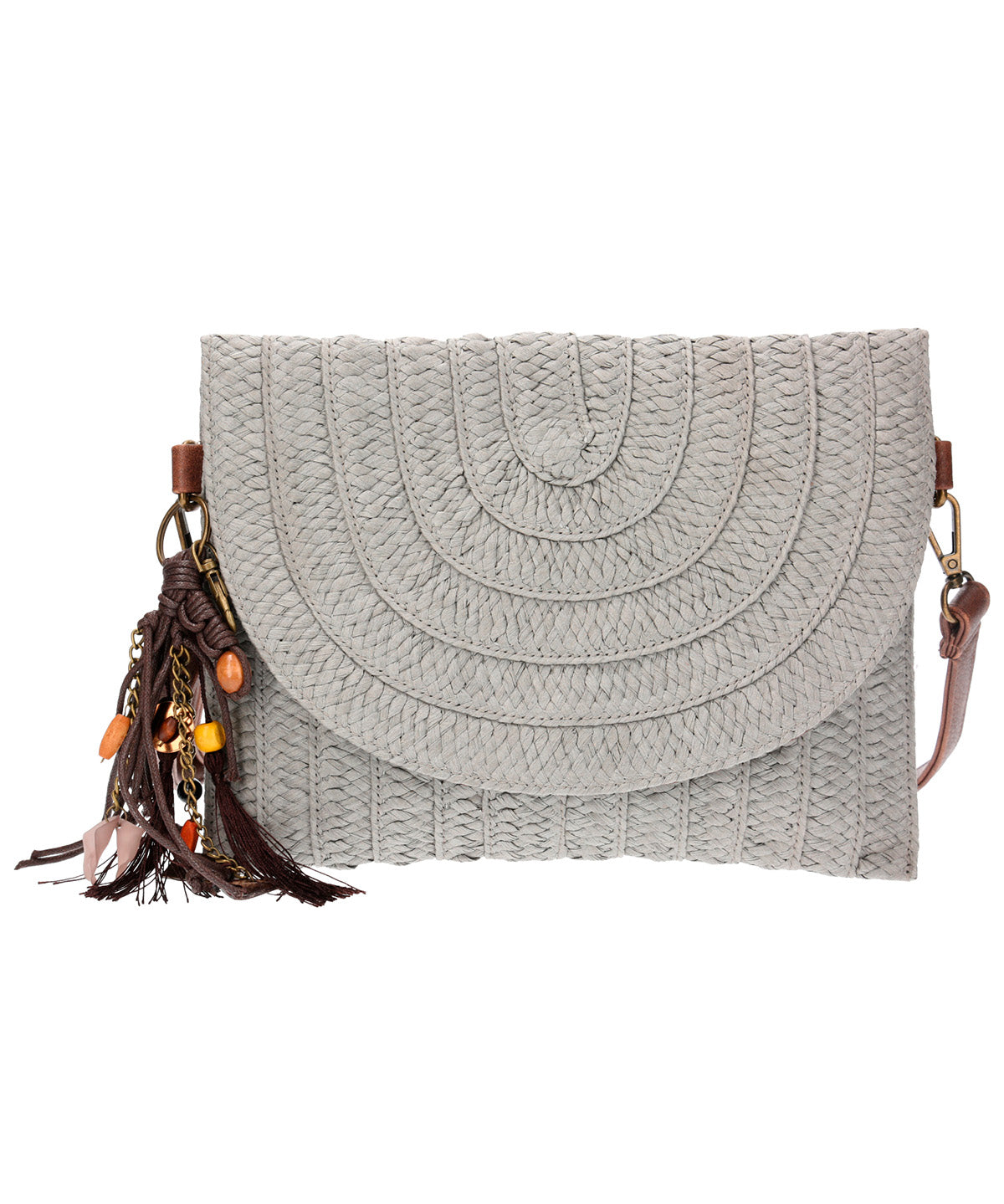 Cartera Cross M Ferro Raffia Grey Mujer 1