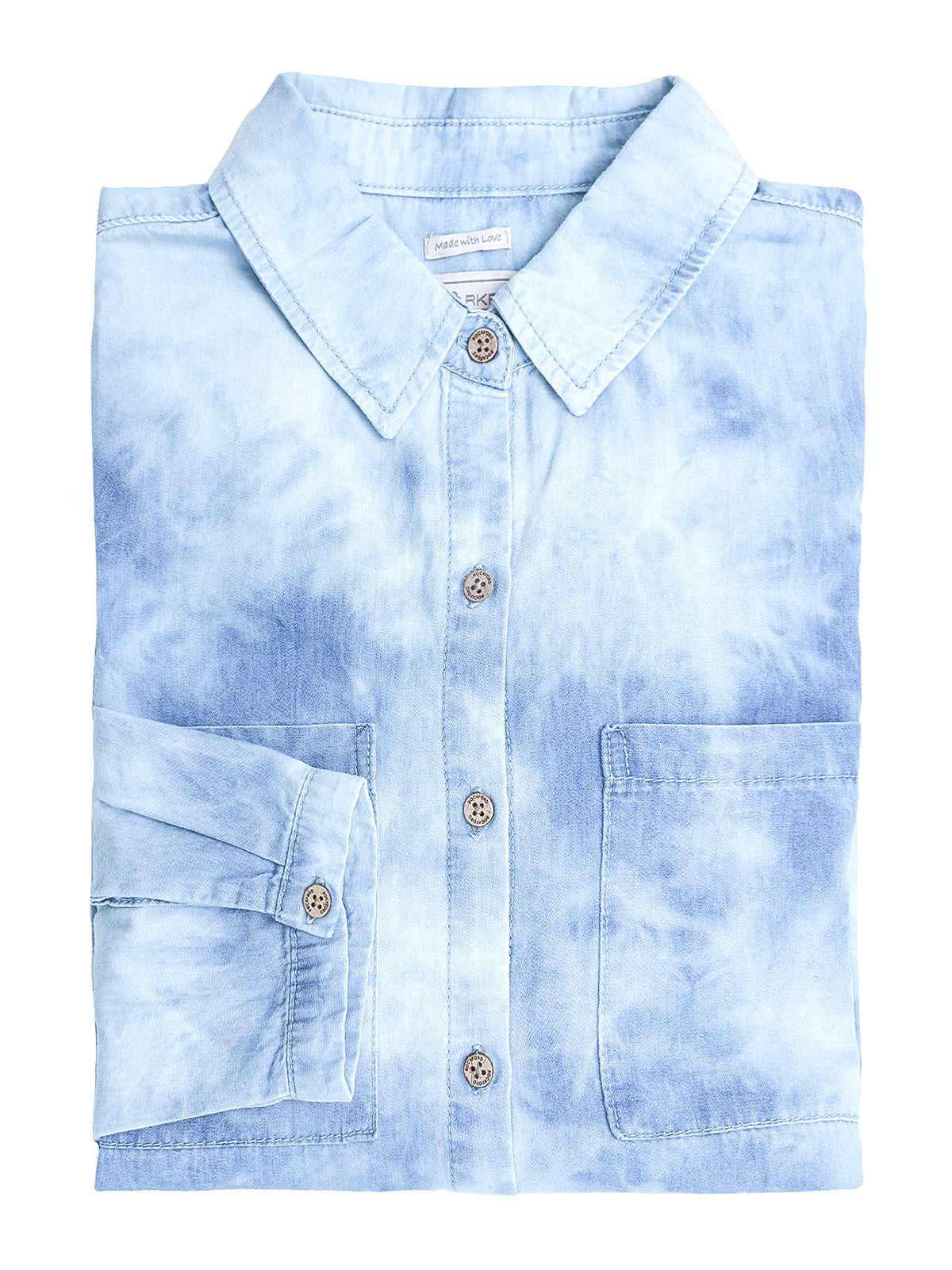 Camisa M/L M Savage Tie Dye Denim Mujer 1