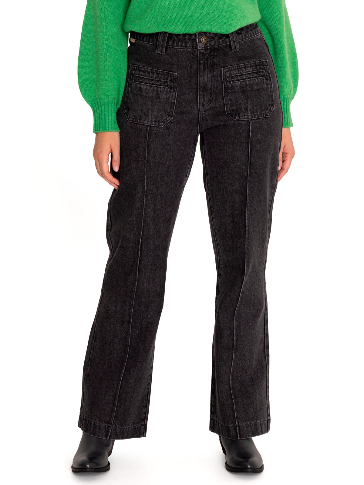 Jeans M Thau Slim Dark Grey Mujer 4