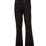 Jeans M Menta Botones Flare Dark Grey Mujer 1
