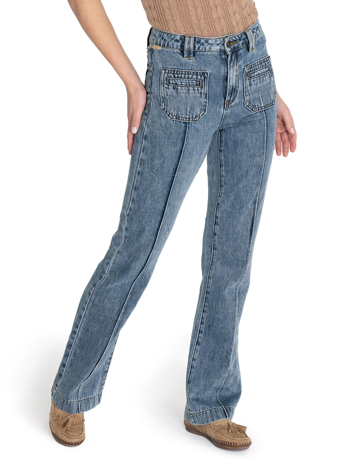 Jeans M Thau Slim Light Denim Sp24 Mujer 4