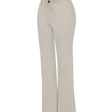 Jeans M Oreon Straight Paperbag Cinturón Crudo Mujer 1