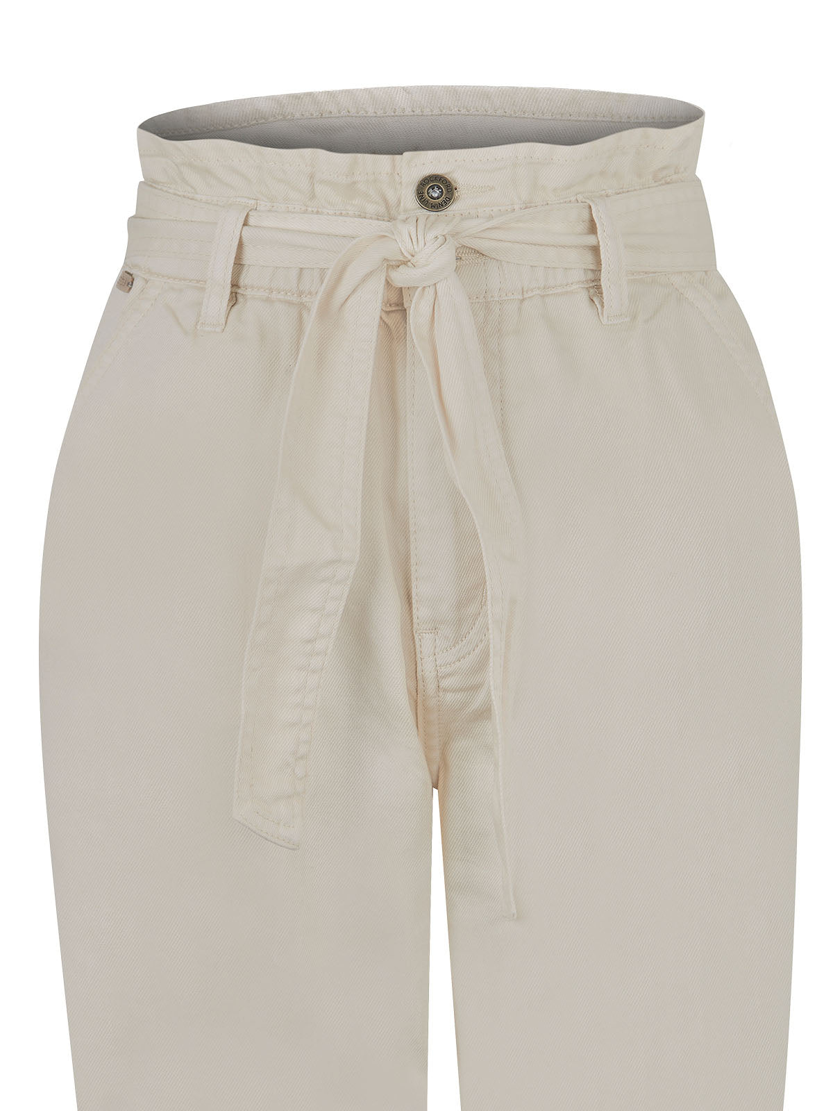 Jeans M Oreon Straight Paperbag Cinturón Crudo Mujer 3
