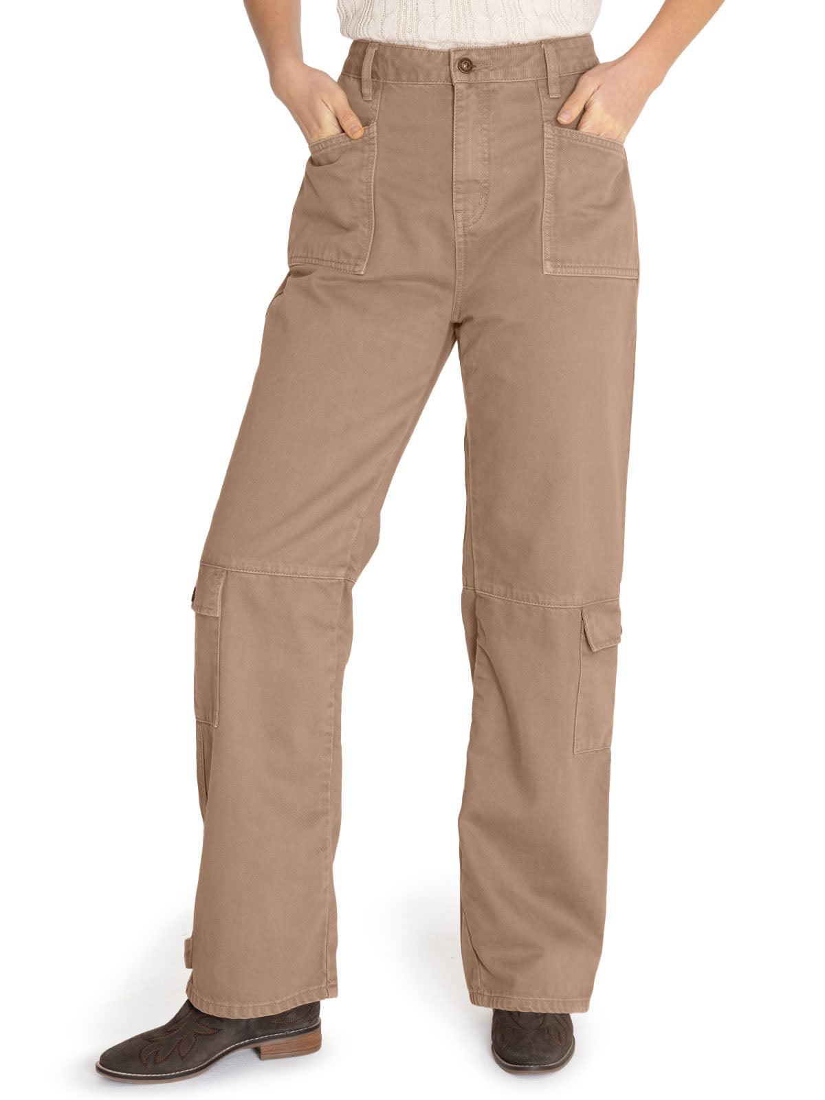 Pantalón Cargo M Noa Straight Taupe Mujer 4