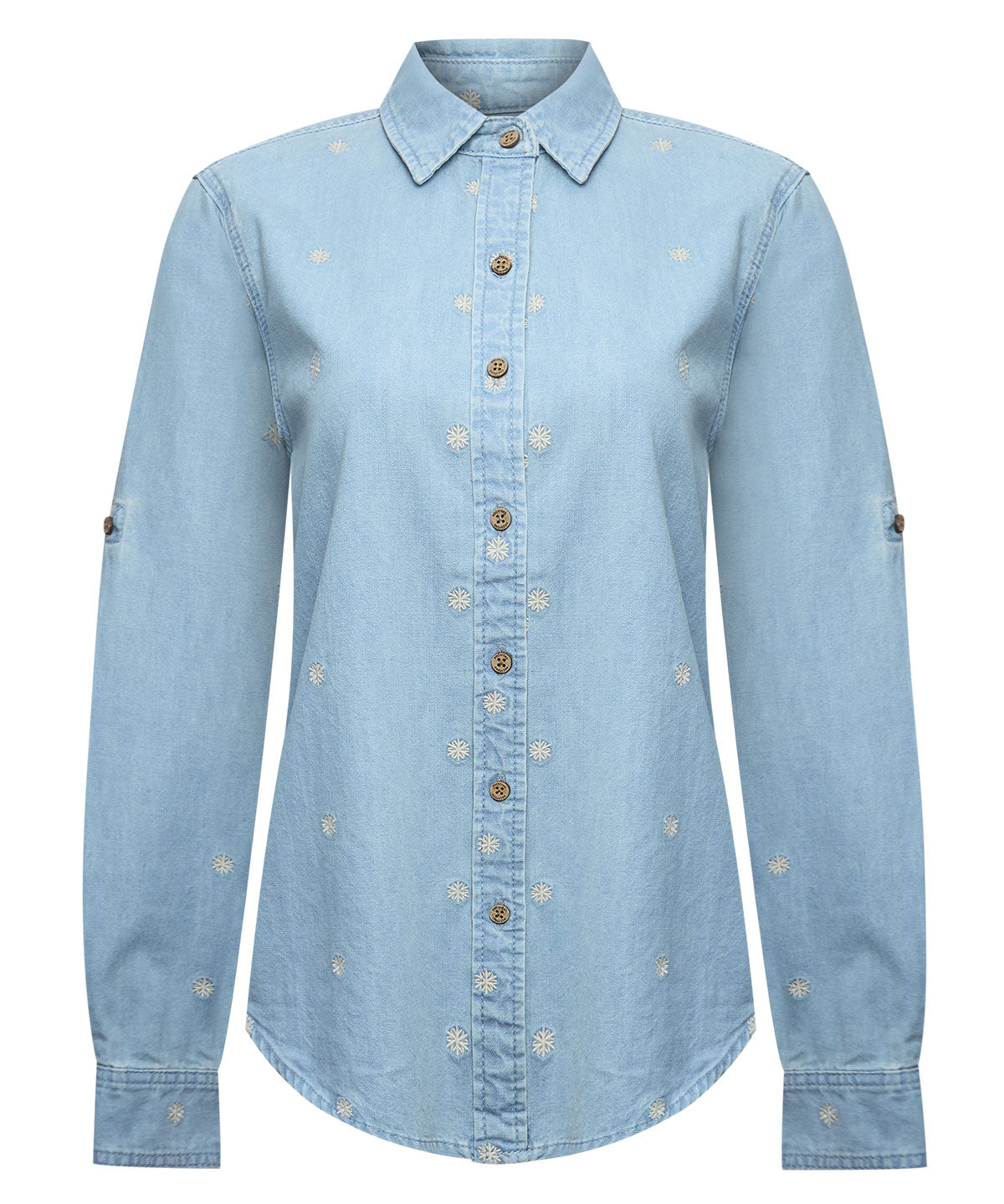 Camisa M/L M Snowflex Azul Light Denim Mujer 1