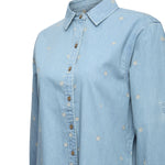 Camisa M/L M Snowflex Azul Light Denim Mujer 3