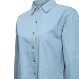 Camisa M/L M Snowflex Azul Light Denim Mujer 3
