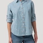 Camisa M/L M Snowflex Azul Light Denim Mujer 4