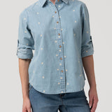 Camisa M/L M Snowflex Azul Light Denim Mujer 4