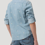 Camisa M/L M Snowflex Azul Light Denim Mujer 5