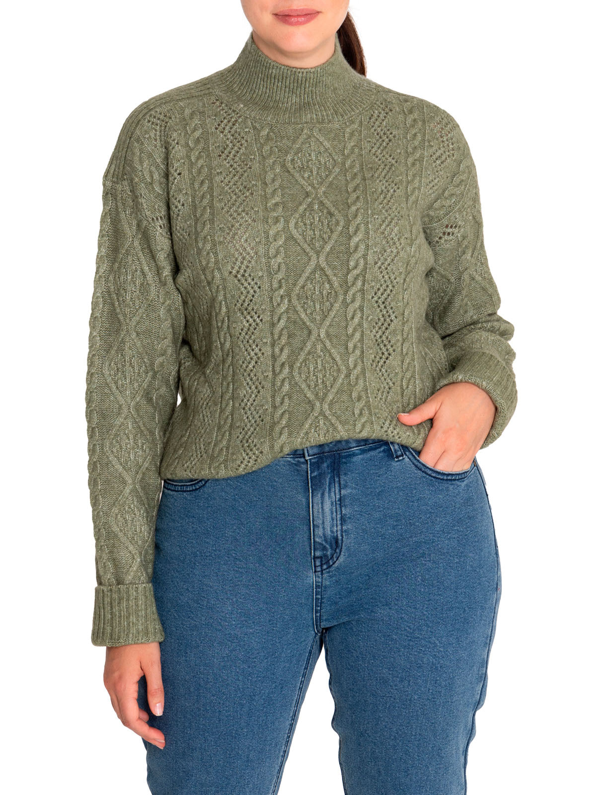 Saco Mockneck M Dalia Vetiver Mujer 4