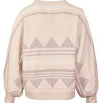 Saco M Carmin Multicolor Crudo Mujer 2