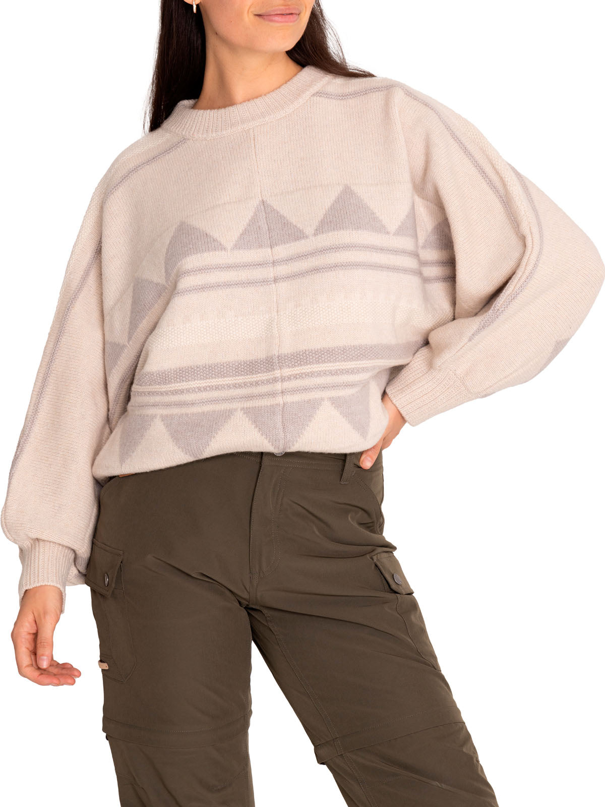 Saco M Carmin Multicolor Crudo Mujer 4