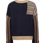 Saco C/R M Pissis Patchwork Azul Midnight Mujer 2