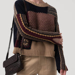 Saco C/R M Pissis Patchwork Azul Midnight Mujer 4