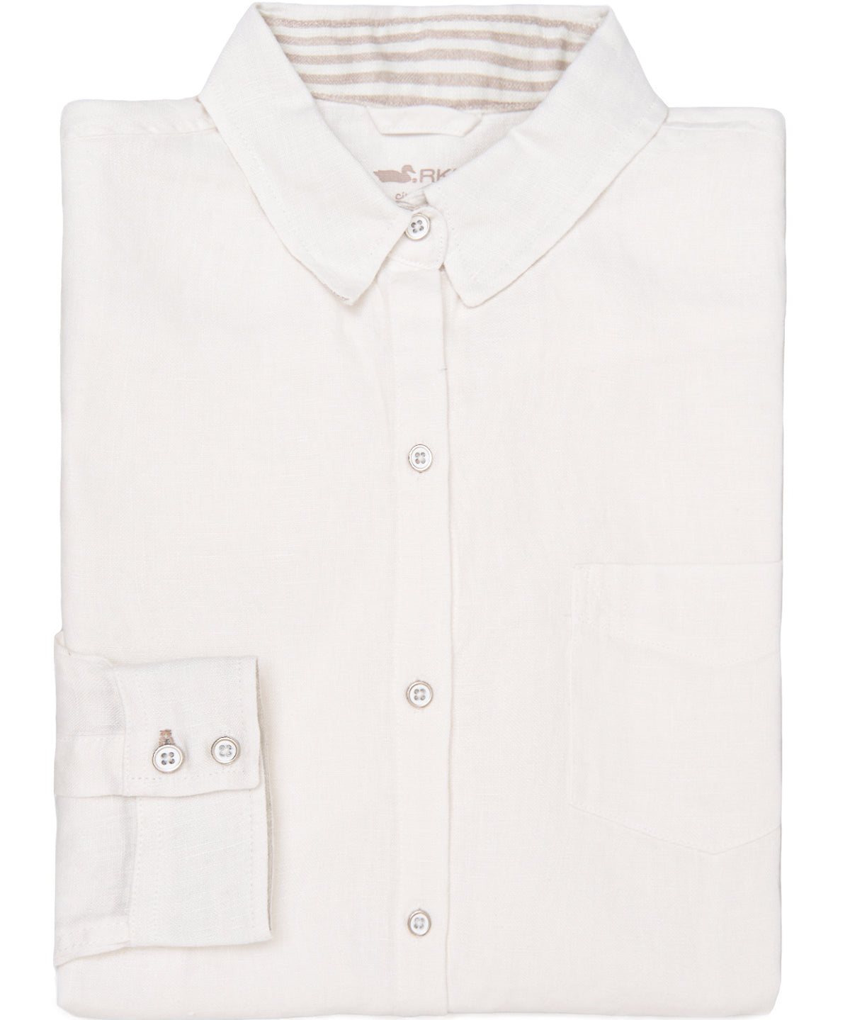 Camisa de Lino Orgánico M/L M Lirio Blanco Inv23 Mujer 1