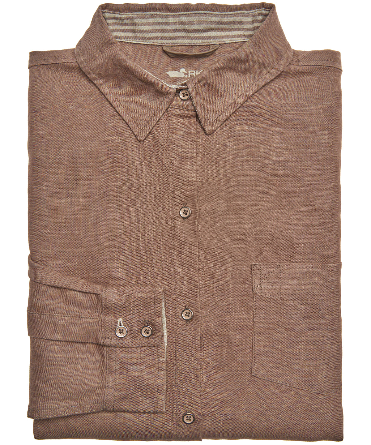 Camisa de Lino Orgánico M/L M Lirio Café Nougat Mujer 1