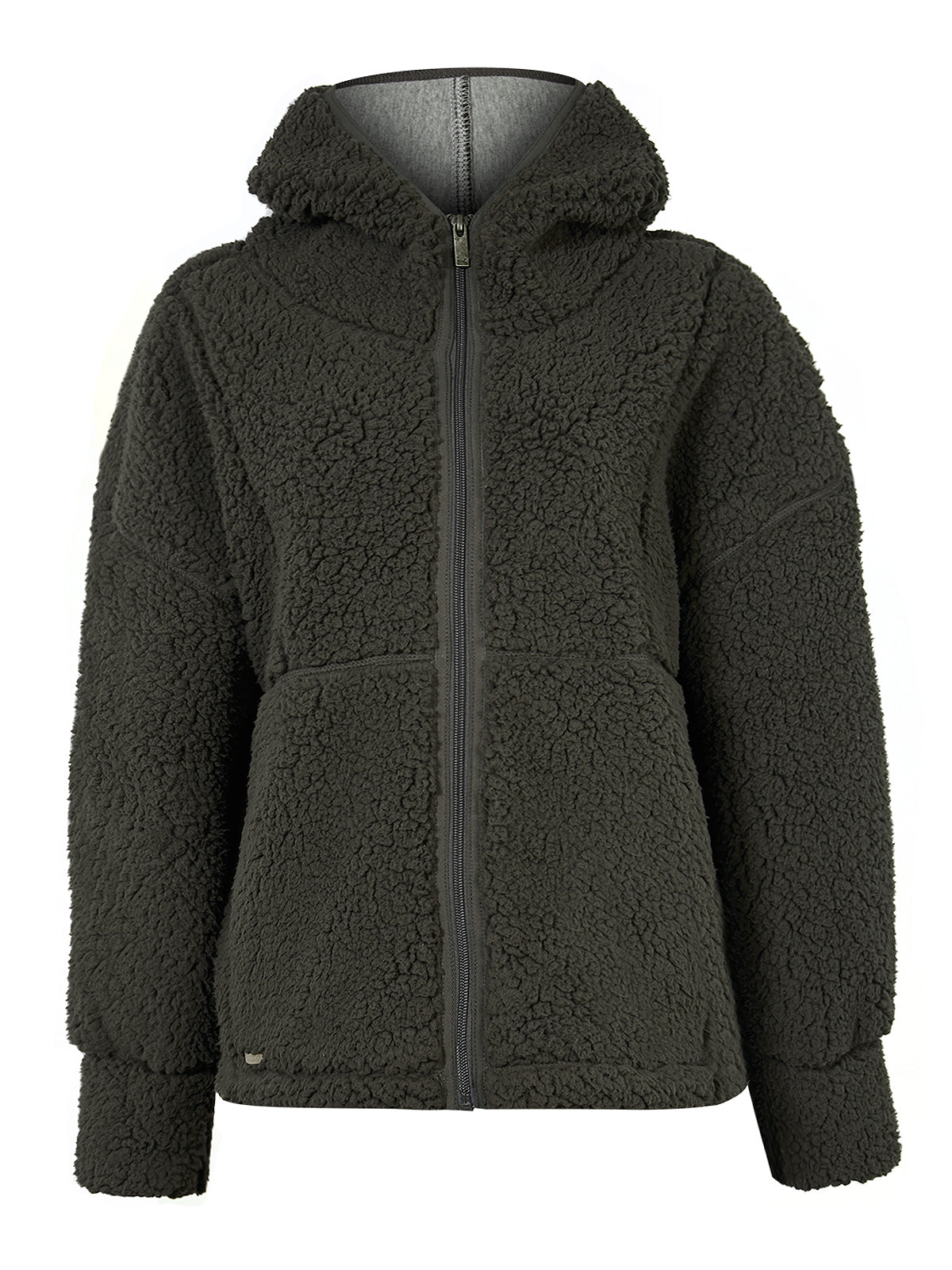 Saco Fleece con Capucha M Pipa Nutria Mujer 1