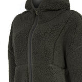 Saco Fleece con Capucha M Pipa Nutria Mujer 3