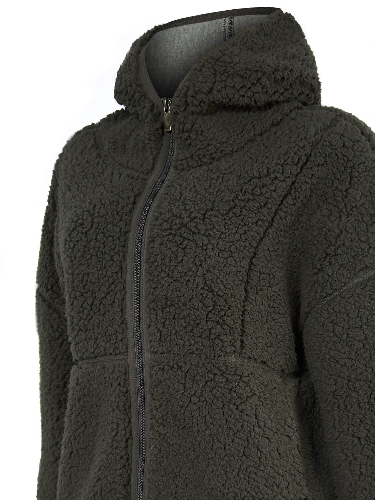 Saco Fleece con Capucha M Pipa Nutria Mujer 3