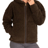 Saco Fleece con Capucha M Pipa Nutria Mujer 4