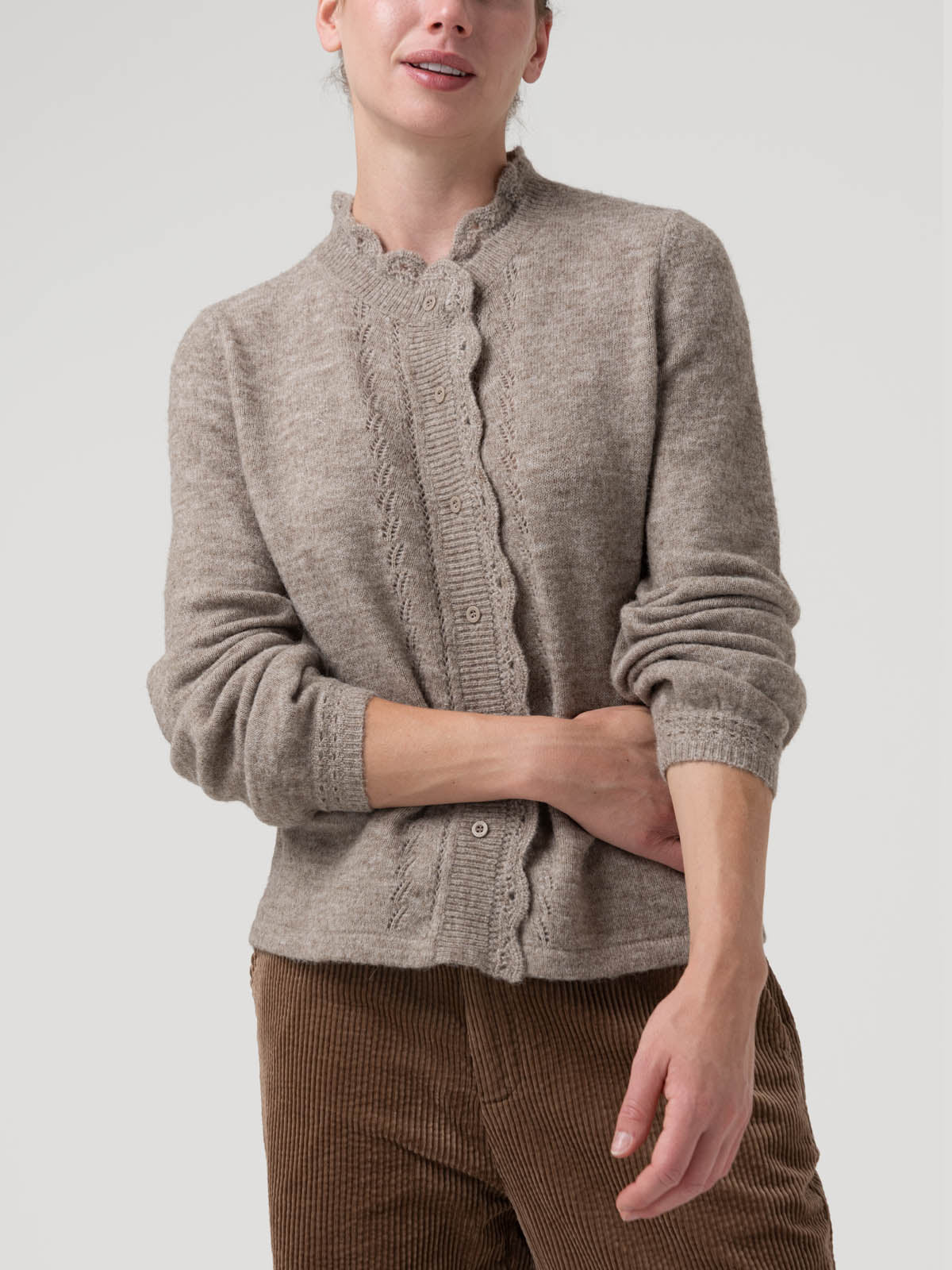 Cardigan M Meadow Tapioca Beige Mujer 4